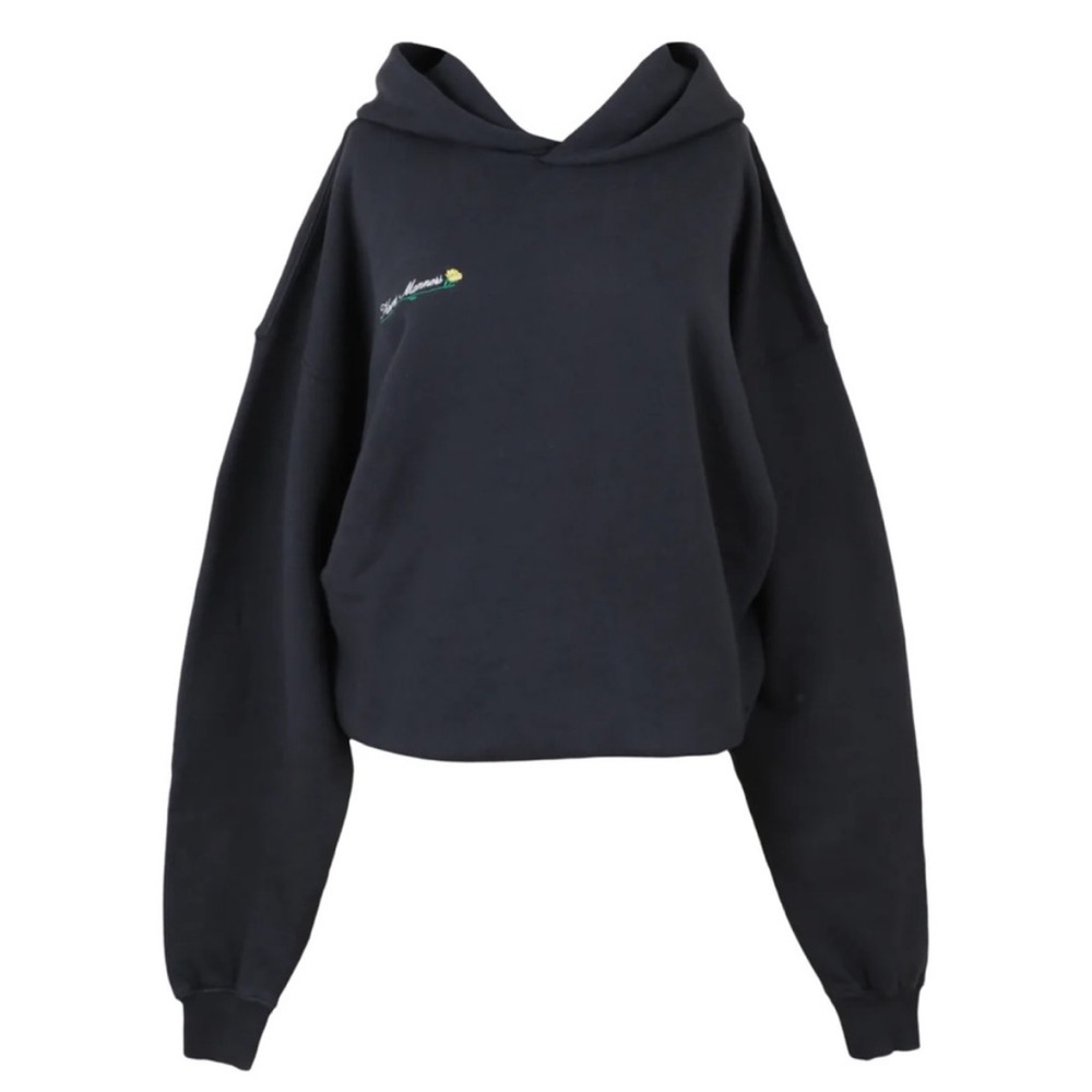 Heavy Manners ‘Soot’ Pull Over Hoodie Size M